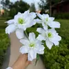 4 flores begônias artificiais para arranjos de chão de casamento, decoração de casa interna, arranjos florais, adereços de fotografia e decorações de casamento