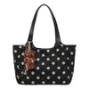 Bolso de lunares para mujer, nueva colección de otoño 2026, bolso tote estilo retro para ir al trabajo, bolso de hombro de gran capacidad