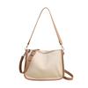 Bolso cuadrado pequeño bandolera de hombro de PU con textura, de moda simple versátil casual, diseño de nicho para viajeros de gran capacidad