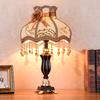 Lámpara de mesa, lámpara de noche, dormitorio creativo, princesa, habitación de boda, mesita de noche, decoración romántica, lámpara de mesa de tela regulable de estilo europeo