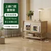 Armário de revistas com porta basculante estilo tronco de árvore Estante estilo japonês Estante com prateleiras Armário com gavetas Armário lateral para sala de estar Armário de armazenamento para entrada Armário de armazenamento nórdico