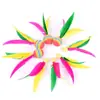 Volante de bádminton, volante de tres plumas, raqueta de bádminton, volante creativo para niños adultos, volante de tres plumas de goma de alta elasticidad y cabeza grande