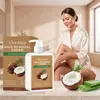 La Crema Depilatoria Hidratante de Coco Oceaura es Suave, Blanda y Lisa para la Piel del Cuerpo, con un Tacto Sedoso que es Cómodo y Delicado