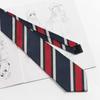 Corbata Jk Estilo Universitario Corbata Rayada Japonesa Accesorio para Camisa de Uniforme Material Escolar Atada a Mano Azul Oscuro Básica Versátil