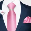 Conjunto de corbata jacquard liso formal para reuniones anuales de negocios, corbata para novio y padrinos, pañuelo de bolsillo, gemelos, anillo para corbata