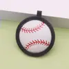 Llavero creativo nuevo de cuero PU de béisbol, colgante para bolso deportivo de mujer de cuero PU estilo europeo y americano, venta al por mayor de fábrica