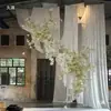Fio de chifon translúcido para decoração de casamento fio permeável à luz não revela a pessoa decoração de fundo de casamento teto fio de chifon branco