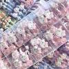 Lazo de Pedrería Rosa Perlado Gato Kt Dibujos Animados Lazo para Cola de Cabello Infantil para Niñas Pequeñas