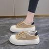 Zapatos de Lona para Mujer 2026 Nuevos de Suela Gruesa Versátiles de Suela Blanda Galleta Tenis Otoño e Invierno Deportivos Casuales de Tela Modelos Más Vendidos