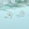 Pendientes de cristal de lirio del valle y orquídea, de estilo claro y dulce, combinan con todo, no son alérgicos, pendientes de resina, pendientes sencillos