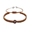 Joyería Popular Transfronteriza Europea y Americana Ojos Azules Cuerda Roja Tejido a Mano Ajustable Ojo del Diablo Pulsera Fabricante Venta al por Mayor