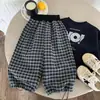 Calça Casual de Outono Muye para Crianças Calça Xadrez Versátil Estilo Coreano para Meninos Roupas Infantis Huzhou Zhili Calça Longa Estilosa para Bebês