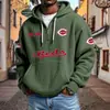 Ropa Nueva para Hombre Transfronteriza Amazon Más Vendida Cremallera Multibolsillo Nueva Sudadera Tendencia de Comercio Exterior Sudadera Serie NFL