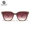 Gafas de Sol Nuevas Transfronterizas con Montura Cuadrada Simple, Patillas de Clip, Accesorios para el Puente Nasal, Protección Solar, Gafas de Sol de Estilo de Alta Gama