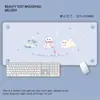 Mouse Pad Gatinho Fofo Tamanho Super Grande Tapete para Mesa de Escrita Infantil Desenho Animado Impermeável Couro Estação de Trabalho para Meninas Pad de Computador