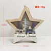 Artesanato de Madeira de Natal, Luzes de Árvore de Natal de Madeira, Pingentes, Decorações de Janela de Mesa para Árvore de Natal
