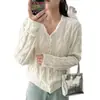 Cárdigan Chaqueta de Punto para Mujer Otoño 2025 Nuevo Estilo Estilo Coreano Ropa de Principios de Otoño Top Corto para Personas Pequeñas