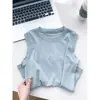 Elegante Camiseta sin Mangas Cómoda de Algodón para Mujer, Camiseta Básica Simple de Verano para Usar Debajo, Camiseta sin Mangas Versátil de Estilo Coreano para Usar Encima
