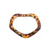 Pulsera Redonda Cuadrada con Estampado de Leopardo Acrílico Transfronteriza Europea y Americana Otoño Invierno Retro Anillo de Mano Moda Joyería de Mano Sentido del Diseño Nicho