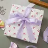 Cinta de Color Sólido de Borde Ondulado de 2.5 cm de Alto para Caja de Regalo Lazo Decoración Floral de Gama Alta Regalo