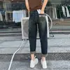 Jeans Harem de Figura de Pera para Mujer 2025 Nuevo Talla Grande mm Gorditos Cintura Alta Aspecto Adelgazante Elásticos Zanahoria Papá Pantalones