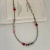 Versátil para o Dia a Dia Pedra Natural Pedra Olho de Tigre Colar de Contas Feminino Luxo Leve Retro Elegante Elegante Moda Colar Corrente da Clavícula