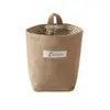Bolsa Colgante de Almacenamiento de Algodón y Lino, Bolsa de Almacenamiento Doméstica para Mesita de Noche, Bolsa para Artículos Varios de Pared para Dormitorio, Cocina, Bolsa de Almacenamiento para Puerta de Baño