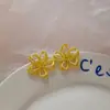 Flores de la Mañana Recogidas al AnochecerDiseño Único de Línea Artística Pendientes Huecos Vintage de Flor, Pendientes de Clip Tipo Bobina de Mosquito para Orejas sin Perforar