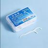 Fio Dental Embalagem Separada Haste com Fio Deslizante Palito de Dente Descartável Caixa de Fio Dental Portátil Limpeza dos Dentes Fio Dental Pacote com 50