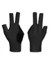 Guantes de Billar Empacados Individualmente Grado de Alta Gama Negros Transpirables Elásticos Sin Dedos Antideslizantes Seda de Hielo Privados de Tres Dedos Accesorios de Billar
