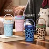 Taza Aislada con Estampado de Leopardo Altamente Atractivo, Taza de Café Portátil de Acero Inoxidable 316, Taza de Bebida de Doble Uso para Coche al por Mayor