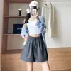 Shorts Yamamoto de Seda de Hielo para Mujer Verano Delgados 2025 Nuevos de Cintura Alta Casual de Pierna Ancha de Longitud Media para Deportes al Aire Libre Shorts de Cinco Puntos