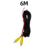 Cable de control de video para cámara de visión trasera de marcha atrás para coche directo de fábrica, cable de extensión de video RCA de 6 m con gatillo