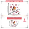 Adesivos de Natal para janelas transfronteiriços com vários designs de galhos e pássaros, adequados para decorar vitrines de lojas, portas de vidro e casas.; Adesivos de janela eletrostáticos