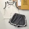 Conjunto de Roupas Infantis Chengbao para Meninos e Meninas, Conjunto de Verão Estiloso, Conjunto de Camiseta Sem Manga para Crianças Pequenas, Esportivo Casual, Moda Doce Estilo Americano