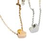 Colar com Pingente de Coração da Moda Exótico Aço Estilo Coreano Owello para Meninas Ouro Rosa Personalidade Tendência