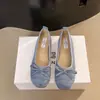 Sapatos Retro Estilo Francês com Solado Macio 2026 Verão Novo Estilo Estilo Festa Laço Slip-On Baixos Planos Sapatilhas