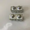 Accesorios con cabeza convexa para puestos de mercado, accesorios para puestos a nivel del suelo, hechos de hierro galvanizado, adecuados para tubos cuadrados de 25 mm, utilizados como conectores de varillas de refuerzo