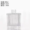 Botella de Aromaterapia de Rayas Verticales en Stock, Botella Difusora de Fragancia, Botella Vacía Difusora de Caña sin Llama, Botella de Vidrio Transparente para Decoración del Hogar
