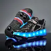 Vsv heelloon zapatos de cuatro ruedas para nuevos estudiantes patines infantiles para adultos zapatos que explotan para niños y niñas desmontables con ruedas