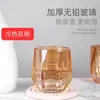 Copo de Vidro Hexagonal Transparente Colorido Luxo Leve Copo de Cerveja Doméstico Copo de Suco Água Copo de Chá Copo de Bebida para Sala de Estar Venda por Atacado