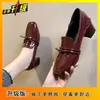 Salto plataforma salto alto feminino 2026 Primavera Verão novo versátil laço salto médio celebridade da internet sola macia sapatos de salto único profissionais sapatos femininos