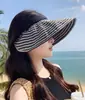 Gorra de Visera a Cuadros de Nuevo Estilo para Viajes al Aire Libre, Cinta para la Cabeza Plegable Casual Versátil, Gorra de Visera con Protección Solar al por Mayor