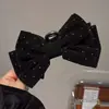 2026 Nuevo Estilo Pinza para el Cabello con Lazo Grande de Terciopelo Rojo, Accesorio para el Cabello para Niñas, Tocado de Princesa Nupcial de Borla de Alta Gama
