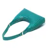 Bolso tejido a mano de piel de oveja Nuevo bolso de axila bolso de hombro de cuero para mujer