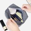 Neceser de Lino Transfronterizo, Bolsa Simple Portátil para Almacenamiento de Cables de Datos de Viaje, Bolso de Mano de Gran Capacidad, Versátil