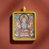Pulsera de Cuerda de Mano Xizang Estilo Étnico Tejida a Mano Pulsera Thangka de Cinco Vías Dios de la Riqueza Madre Verde Wen Zhu