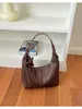 Bolsa feminina nova e moderna transfronteiriça 2026, bolsa tote de alta qualidade, bolsa de palha, bolsa de ombro versátil para o dia a dia, bolsa de antebraço de nicho