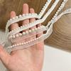Acessórios de roupa de boneca DIY Cinto trançado de pérolas costurado à mão Acessórios de roupa Renda Gola de roupa Acessórios de decoração para saia
