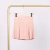 Saia Curta Lulu com Shorts de Yoga Embutidos, Saia de Secagem Rápida para Mulheres, Saia Esportiva de Tênis, Roupa Fitness Anti-Exposição para Mulheres